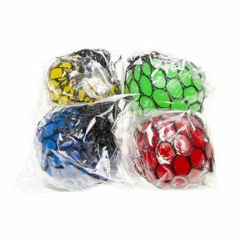 SQUISHY-VERKKOPALLO - Halkaisija: 5 CM - V&Auml;RIKK&Auml;&Auml;T MIX-V&Auml;RIT MYYNTITELINEESS&Auml; (24 kpl)