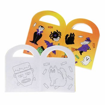 Pienet Halloween-v&auml;rityskirjat tarroilla (48 kpl)