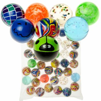 MIX Pomppupallot Ø 4,5 cm (40 kpl)