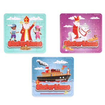 PALAPELI - SINTERKLAAS - 13 x 12 CM. DISPLAY-PAKKAUKSESSA (108 kpl)
