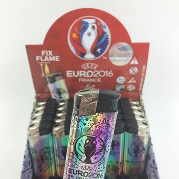UEFA EURO 2016 S&auml;hk&ouml;sytyttimet display-telineess&auml; - 50 kpl (Loppuunmyynti)