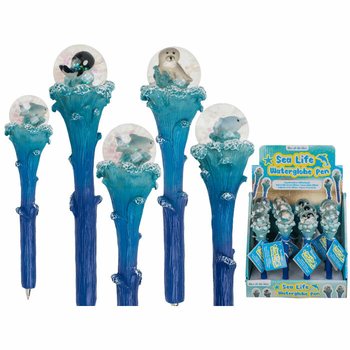Sea Life Merenelävät Glitter-kuulakärkikynät (12 kpl display)