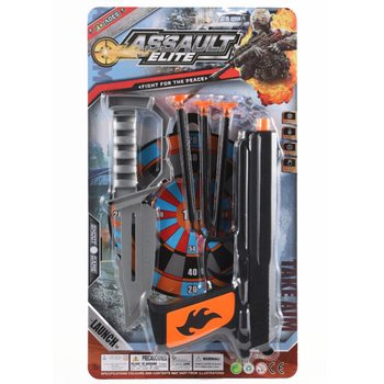 ASSAULT ELITE - Lelupistooli Imukuppinuolilla ja Veitsell&auml; (6 kpl)