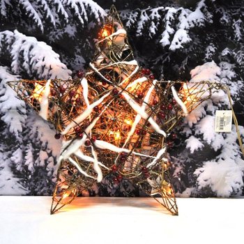 SUURI VALAISEVA JOULUTÄHTI KORISTE 45 CM (2 kpl)