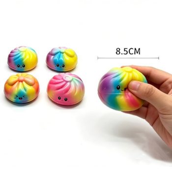 RAGE - Puristeltava Sateenkaari Dumpling-Squishy SUURI - PU-vaahto (12 kpl)