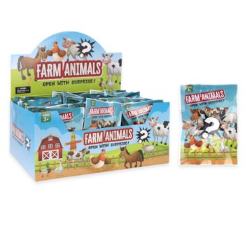 Blind Bag / Yll&auml;tyspussi - Teema: Maatilan El&auml;imet Myyntitelineess&auml; (60 kpl)