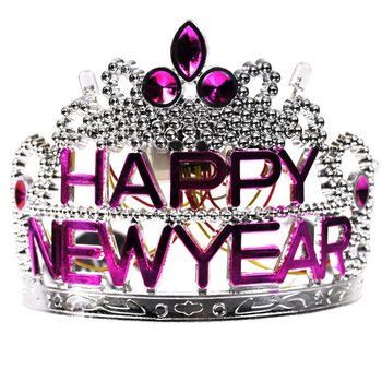 HAPPY NEW YEAR -kruunu valoilla (10 kpl)