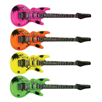 Puhallettava kitara Neon Mix - 95cm (12 kpl)