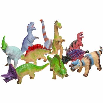 Dinosaurusten maailma: Suuret dinosaurus-hahmot - Lajitelma telineess&auml; (12 kpl)