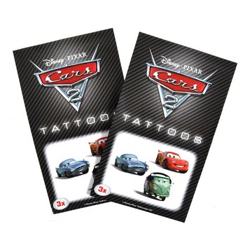 3-osainen Disney Autot 2 Lasten Tatuointisetti (50 kpl)