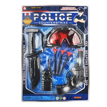 Poliisi-leikkisetti laseilla ja imukuppipistoolilla (6 kpl)