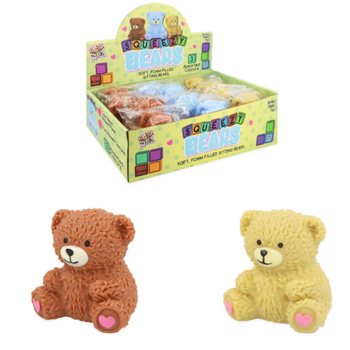 SQUISHY-NALLE SQUEEZY - ERI V&Auml;REJ&Auml; - MYYNTITELINEESS&Auml; (12 kpl)