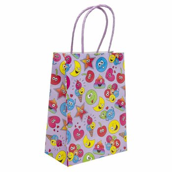 Smiley-paperilahjapussit - 16x9x22 cm (12 kpl)