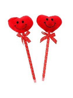 Sydän kynät Smiley-kuviolla (12 kpl)