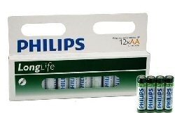 12x PARISTO "PHILIPS - SUPER HEAVY DUTY" AA - LONGLIFE (12 kpl Blister)