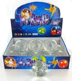 Glitter-pomppupallo - 6 cm (12 kpl)