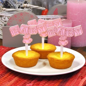 Muffinssitikut risti&auml;isiin/syntym&auml;&auml;n - Babyroosa (12 kpl)