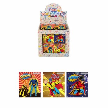 Mini-Muistikirjat - Malli: Supersankarit Display-laatikossa (480 kpl)