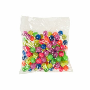MIX POMPPUPALLOT NEONV&Auml;RIT &Oslash; 2,7 Cm (100 kpl)