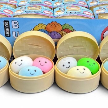 RAGE - Squishy MINI&rsquo;S EDITION Dumpling-H&ouml;yrys&auml;mpyl&auml; PIENI (5.3 x 5.3 x 4.1 cm) Viral 2026 Fidget Toy (24 kpl)