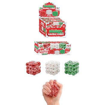 SQUEEZY GLITTER BAUBLE CUBES - KIMALTEELLA - 3 KPL SETTI - SOKERIT&Auml;YTTEELL&Auml; - MYYNTITELINEESS&Auml; (6 SETTI&Auml;)