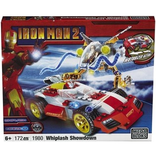 MEGA BLOKS Iron Man 2 Whiplash Showdown - 1980 Rakennussarja