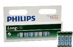 12x PARISTO "PHILIPS - SUPER HEAVY DUTY" AA - LONGLIFE (12 kpl Blister)
