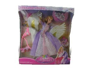 Prinsessa- ja Pegasus-nukkeleikkisetti tarvikkeilla