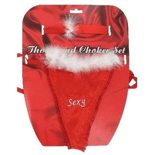 SEKSIKK&Auml;&Auml;T STRINGIT JA CHOKER KORTILLA (12 kpl)