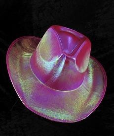 GLITTER COWBOY-HATTU - VAALEANPUNAINEN (6 kpl)