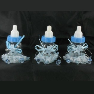 Siniset Koristetuttipullot Hapsuilla (6 kpl)