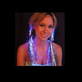 Valaiseva LED-Hiussuortuva Perhosella (3 kpl)