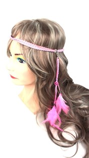 Hiuspanta sulilla pinkki (1 kpl)