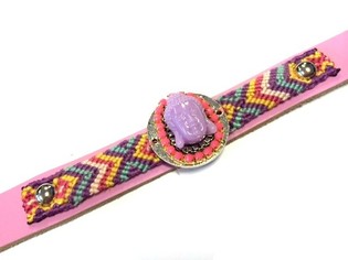 Ylellinen violetti Buddha-rannekoru (1 kpl)