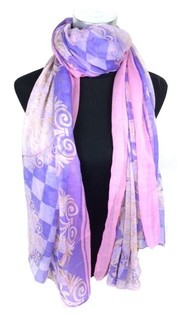 Ibiza-tyylinen huivi violetti/vaaleanpunainen (1 kpl)