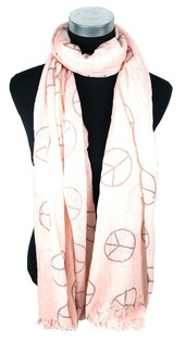 Ibiza-tyylinen Huivi Lohenpunainen Peace (1 kpl)