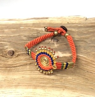 HANDMADE ORIGINALS Rannekoru Oranssi/Ruskea (1 kpl)