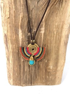 HANDMADE ORIGINALS Kaulakoru Bluestone Puna/Ruskea (1 kpl)