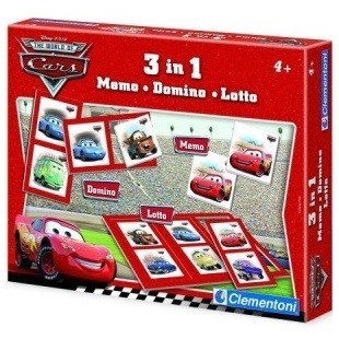 DISNEY PIXAR AUTOT (CARS) 3-IN-1 PELISETTI - MEMO - DOMINO - LOTTO