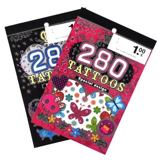 Tatuointitarrakirjat, 280 tarraa (24 kpl)