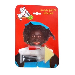 Zwarte Piet -kasvomaalaussetti kortissa (6 kpl)