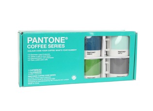 PANTONE - ESPRESSOKUPPI JA LAUTANEN SETTI, 4 KPL