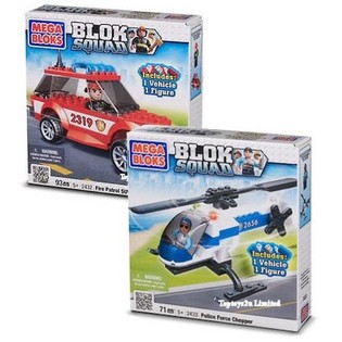 MEGA BLOKS - PALOPARTIO-SUV & POLIISIN HELIKOPTERI (2 kpl)