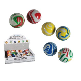 V&Auml;RIKK&Auml;&Auml;T POMPPUPALLOT DISPLAY-PAKKAUKSESSA 4 CM. (20 kpl)