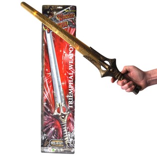 Lelumiekka valo- ja äänitehosteilla kortissa - 66 cm (4 kpl)