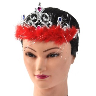 Hopeinen Prinsessakruunu Pehmoreunuksella - Malli 4 (12 kpl)