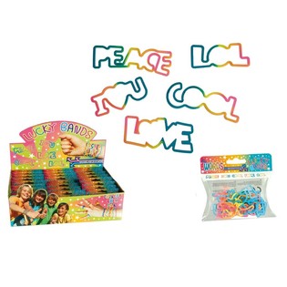 ***HUIPPUHALPA*** LUCKY BANDS Lasten rannekkeet - Malli: SANAT (24 kpl)
