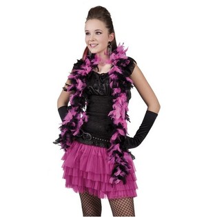 Musta/Vaaleanpunainen Boa Prinsessoille 180 cm (6 kpl)