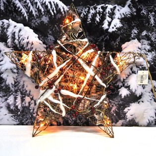 SUURI VALAISEVA JOULUT&Auml;HTI KORISTE 45 CM (2 kpl)