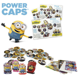 MINIONS POWER CAPS FUN PACK LEVYAMPUJAT YLL&Auml;TYSPUSSISSA (100 kpl)
